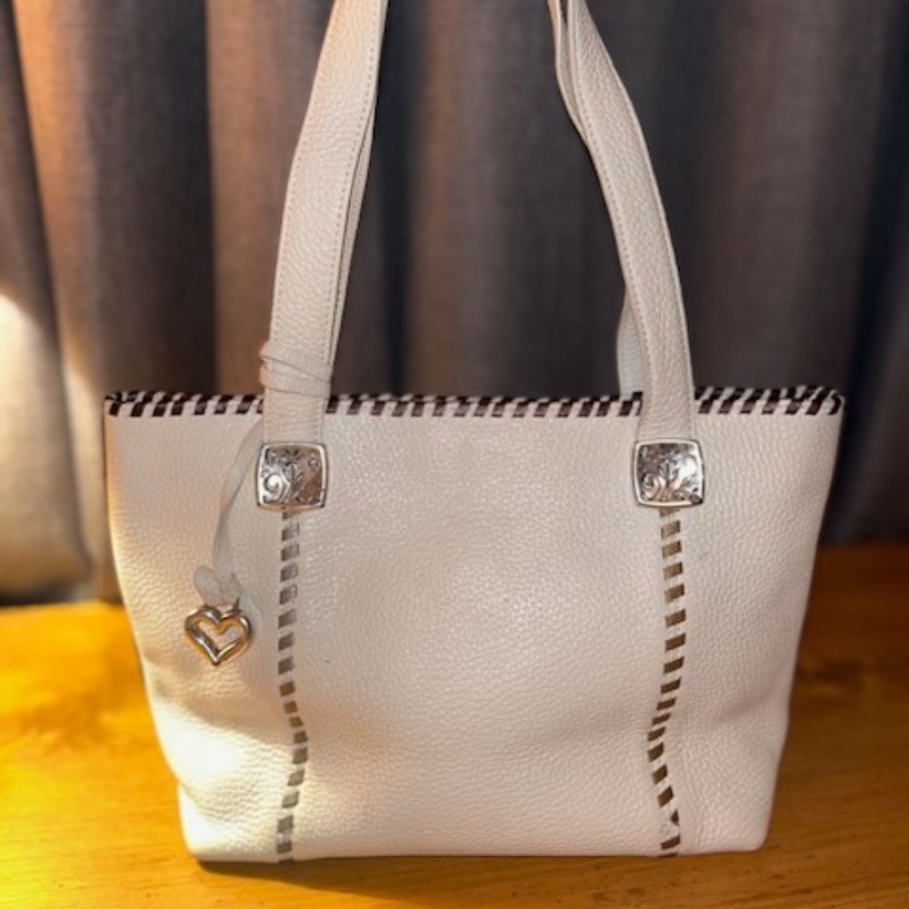 BRIGHTON Tippi Handbag with Metallic Whip-Stitching